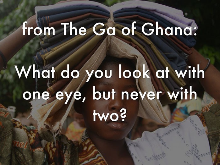 Riddles in Africa as a rite of passage